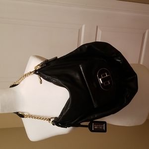 Badgley Mischka black shoulder hobo bag